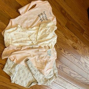 NWT Carters 4pk long sleeve bodysuits